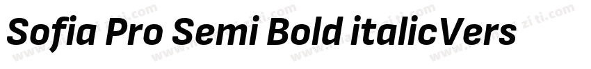 Sofia Pro Semi Bold italicVersion字体转换